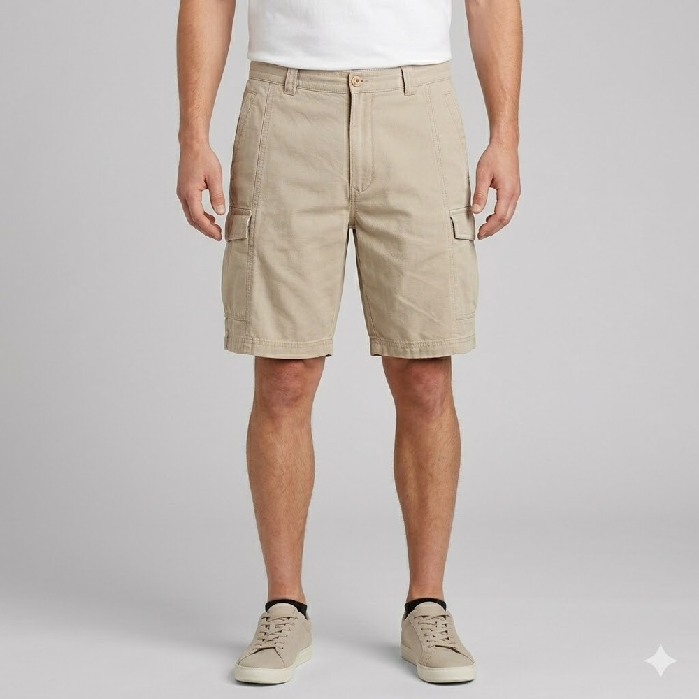 Tommy‎ Bahama Relax Cargo Shorts Tencel Cotton Blend Khaki Tan 33